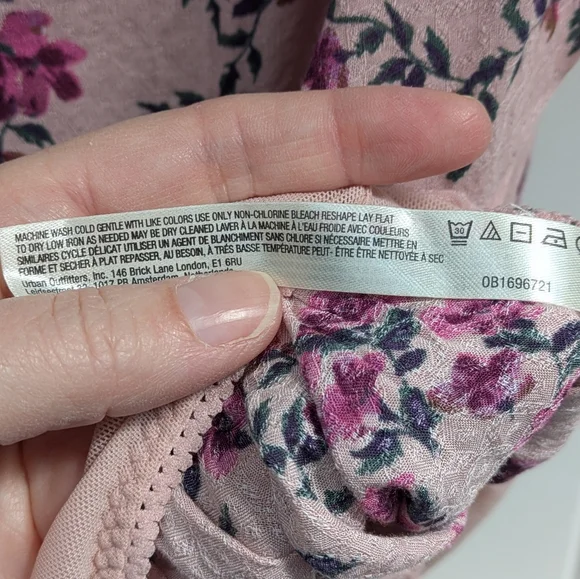 Intimately Free People Pink Floral Bodysuit with Tie Front - Take It Away - Picture 7 of 10